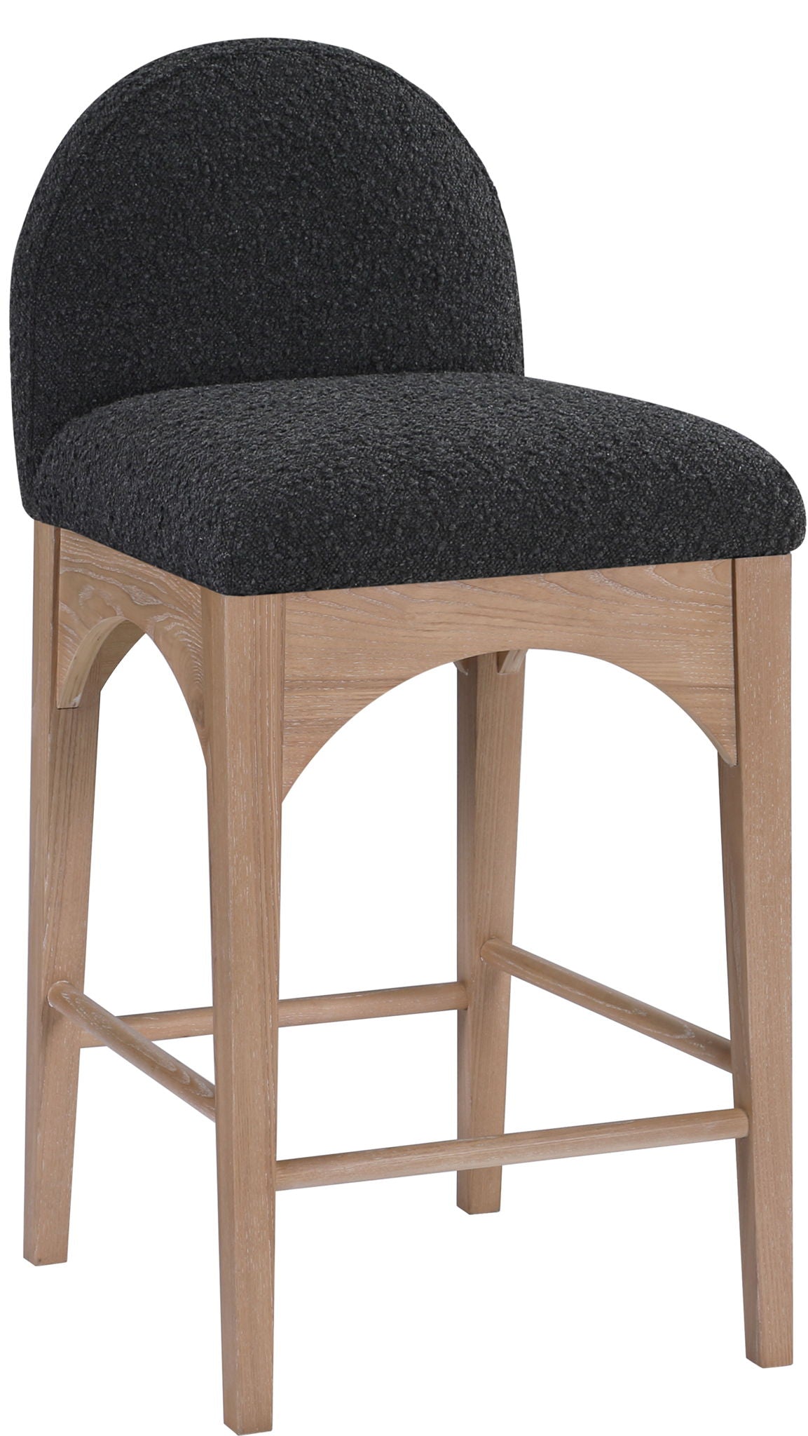 Waldorf - Boucle Stool With Natural Legs