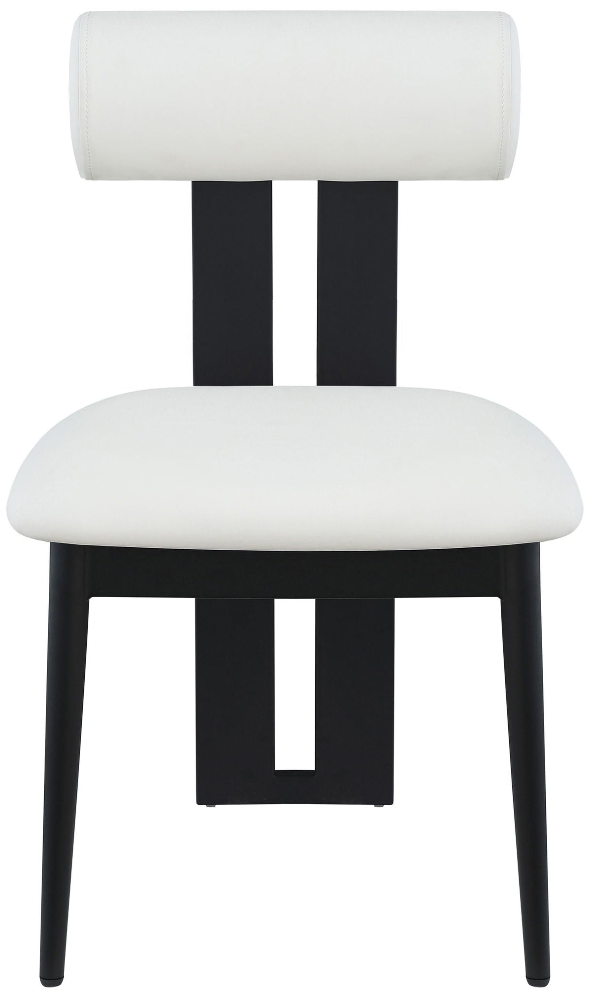 Dario - Faux Leather Dining Chair With Black Frame (Set of 2)