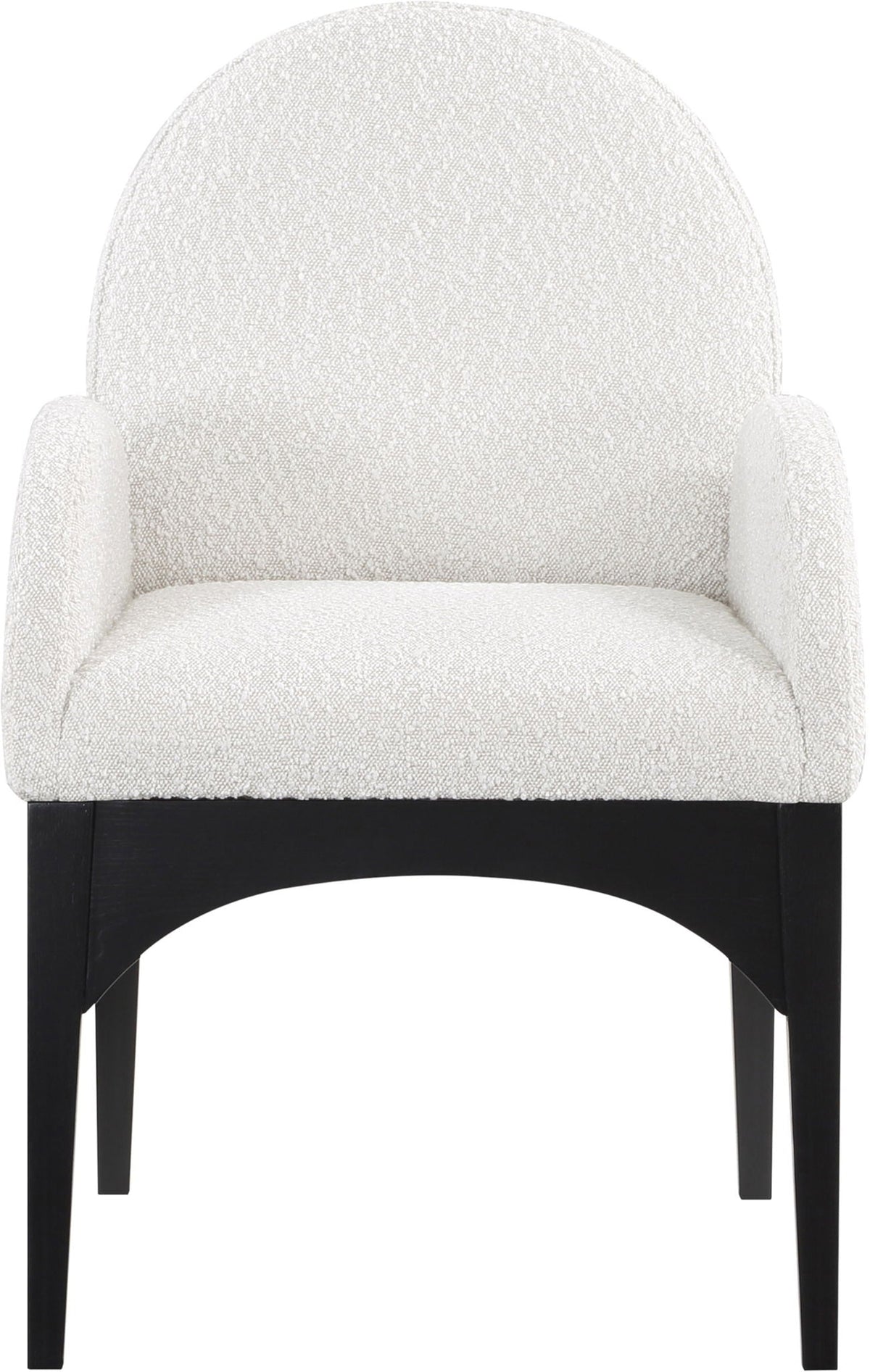 Waldorf - Boucle Dining Arm Chair With Black Legs