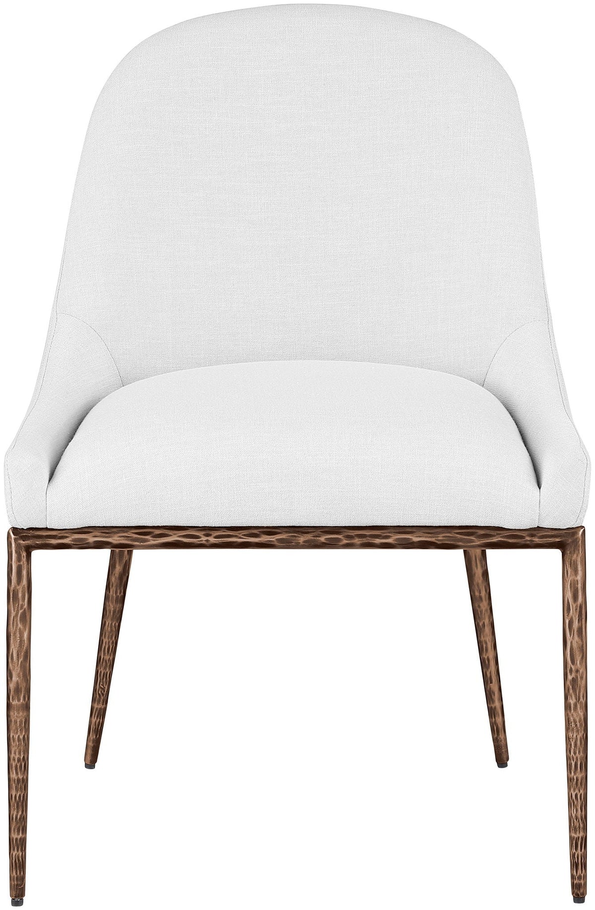 Ferro - Upholstered Dining Side Chair With Brushed Bronze Legs