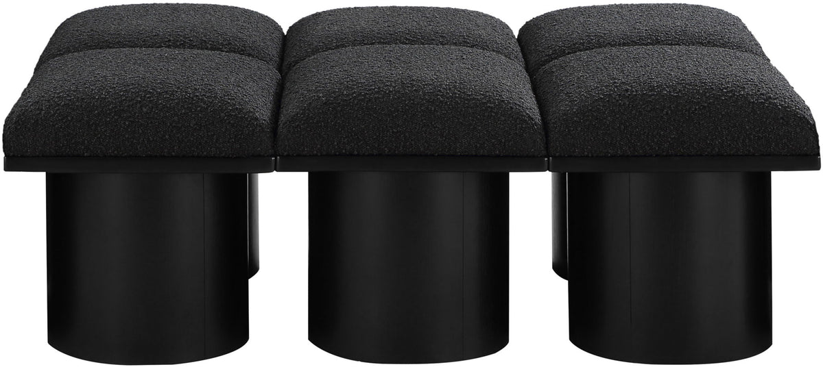 Pavilion - 6 Piece Modular Bench With Black Base