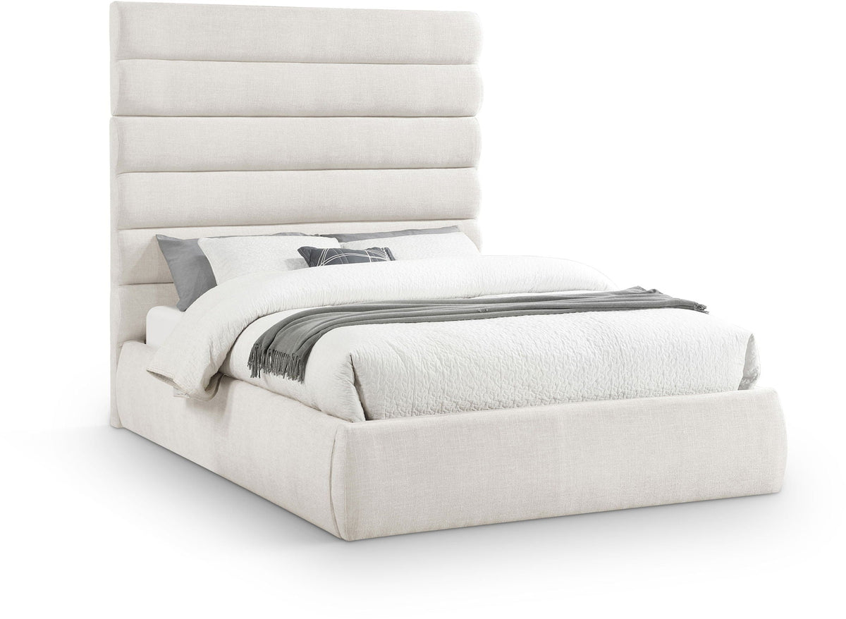 Adam - Linen Fabric Bed With 70.5" Headboard