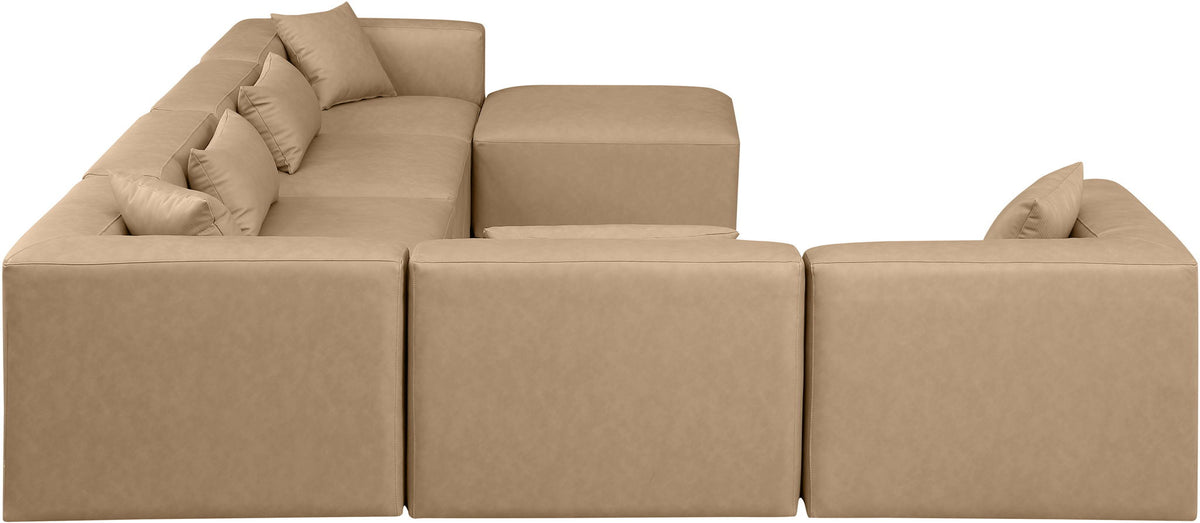 Cube - 7 Piece Modular Sectional - Tan