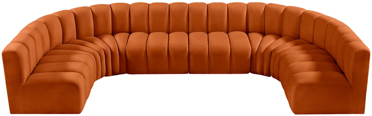 Arc - Velvet Modular U-Shaped Sectional