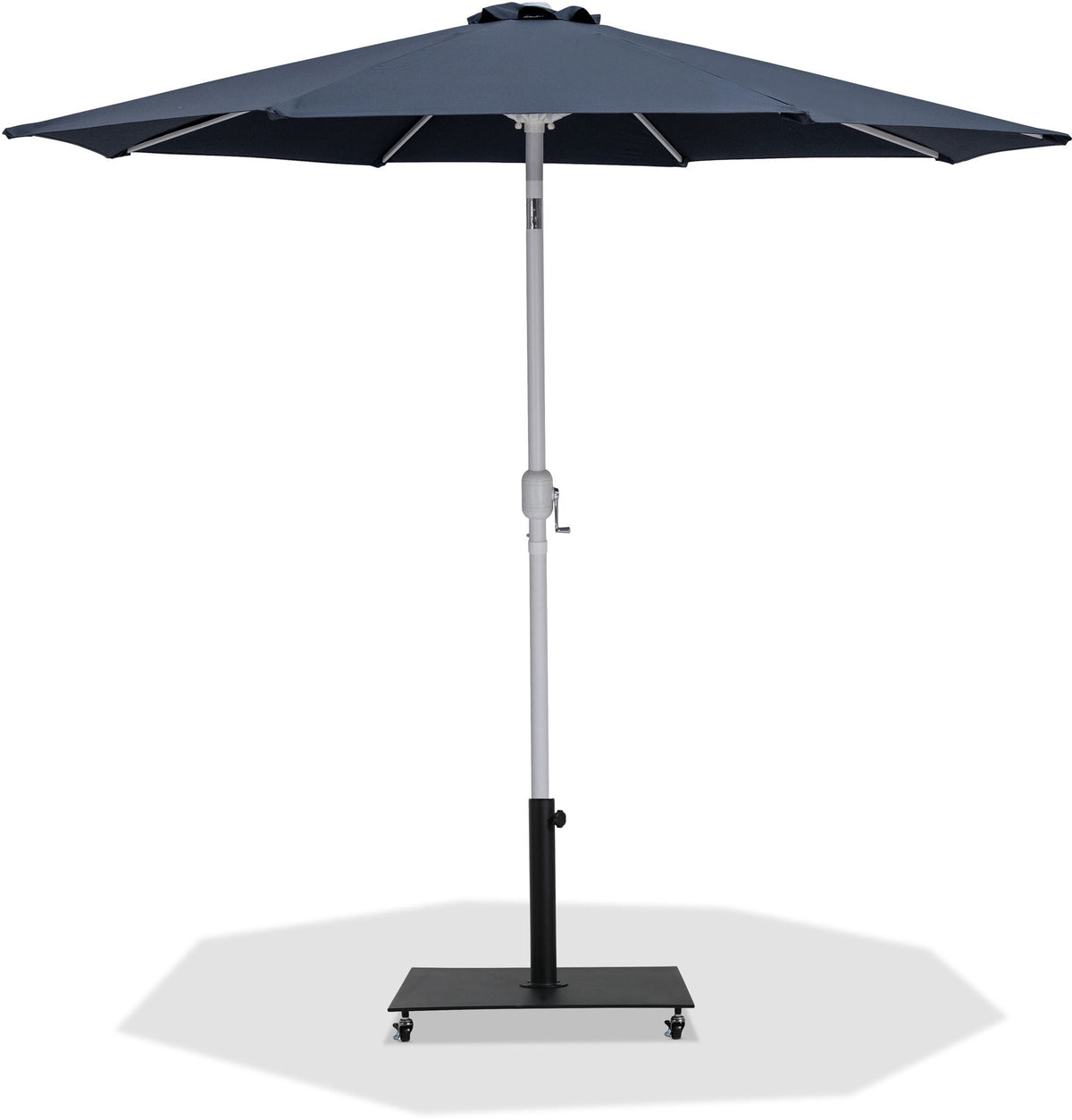 Fiji - Aluminum Patio Umbrella With Square Black And White Base