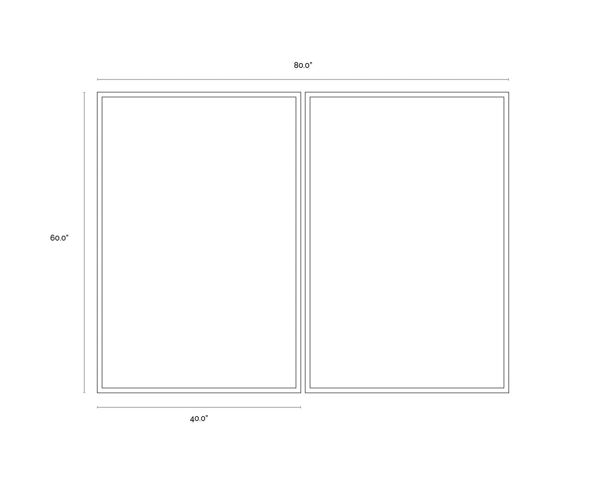 Gold Abyss (Set Of 2) - 40" X 60" - Gold Floater Frame