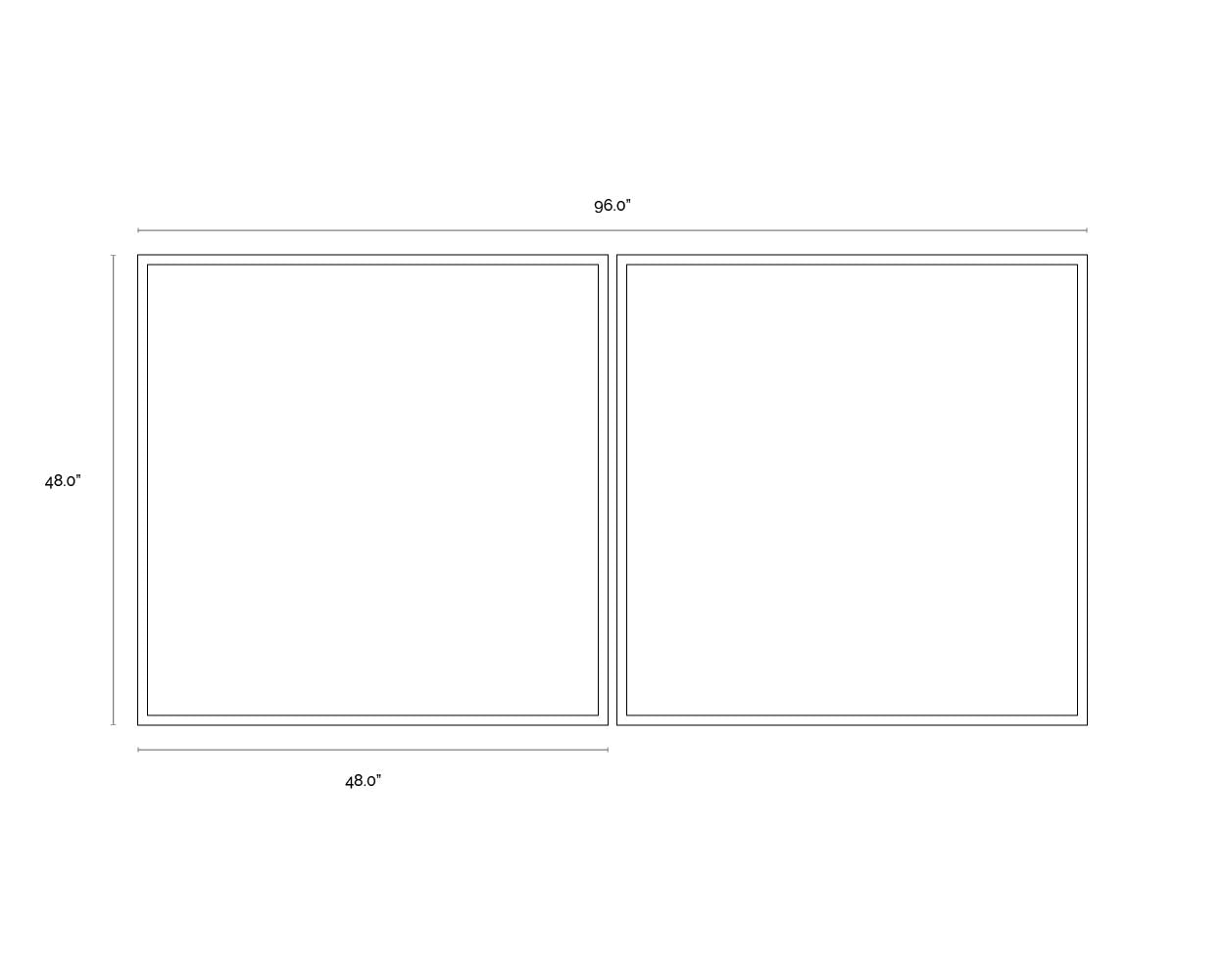 Pick Up Sticks (Set Of 2) - 48" X 48" - Gold Floater Frame