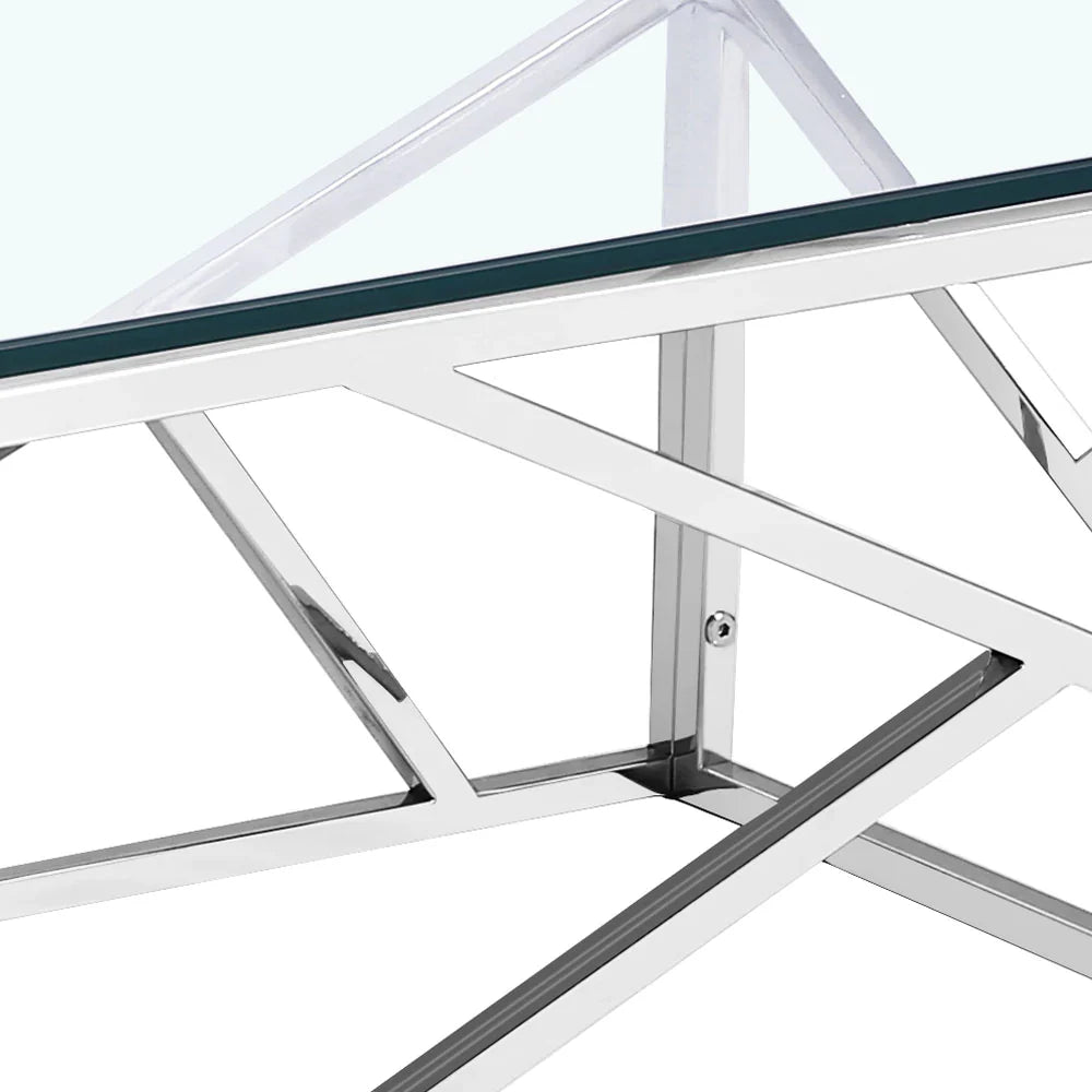 Elegant Carole Tempered Glass Coffee Table