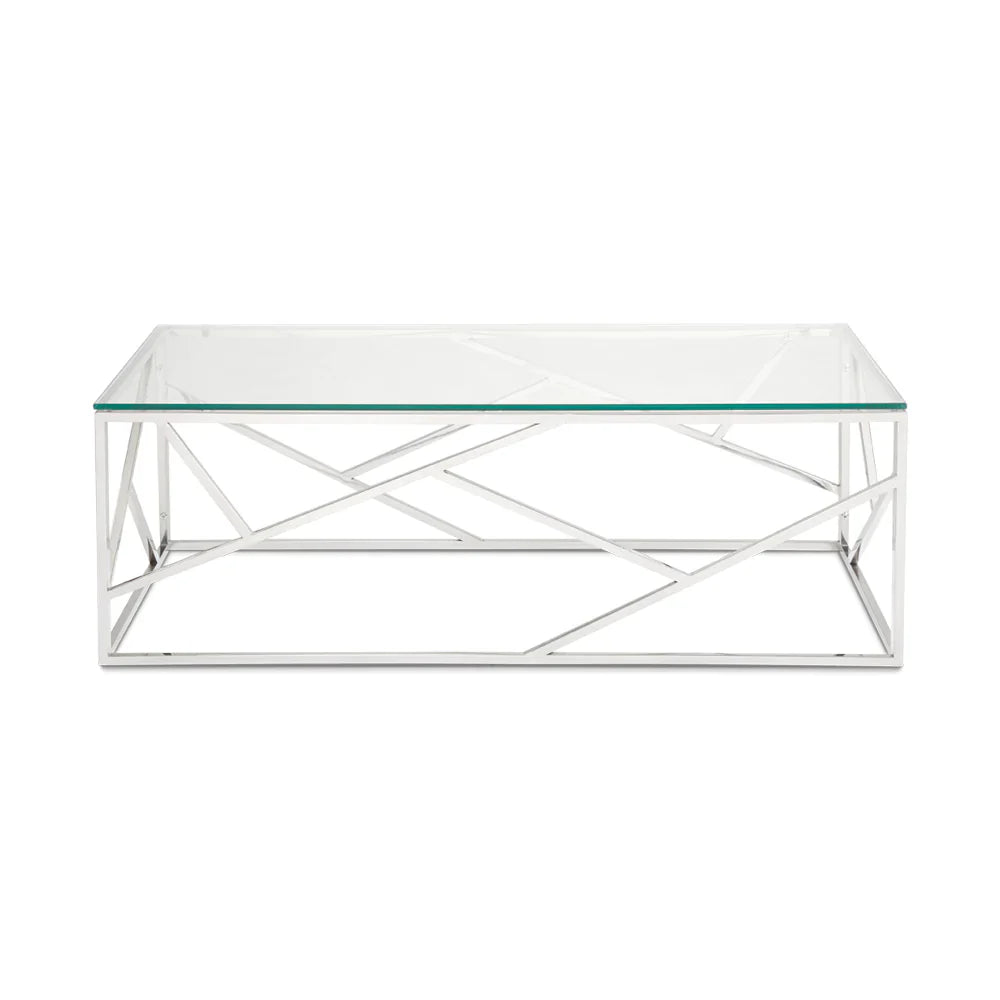 Elegant Carole Tempered Glass Coffee Table