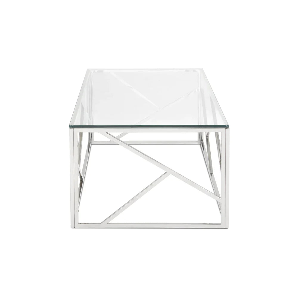 Elegant Carole Tempered Glass Coffee Table