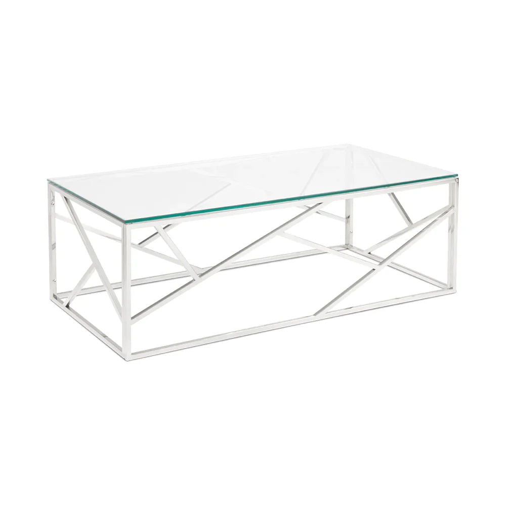 Elegant Carole Tempered Glass Coffee Table