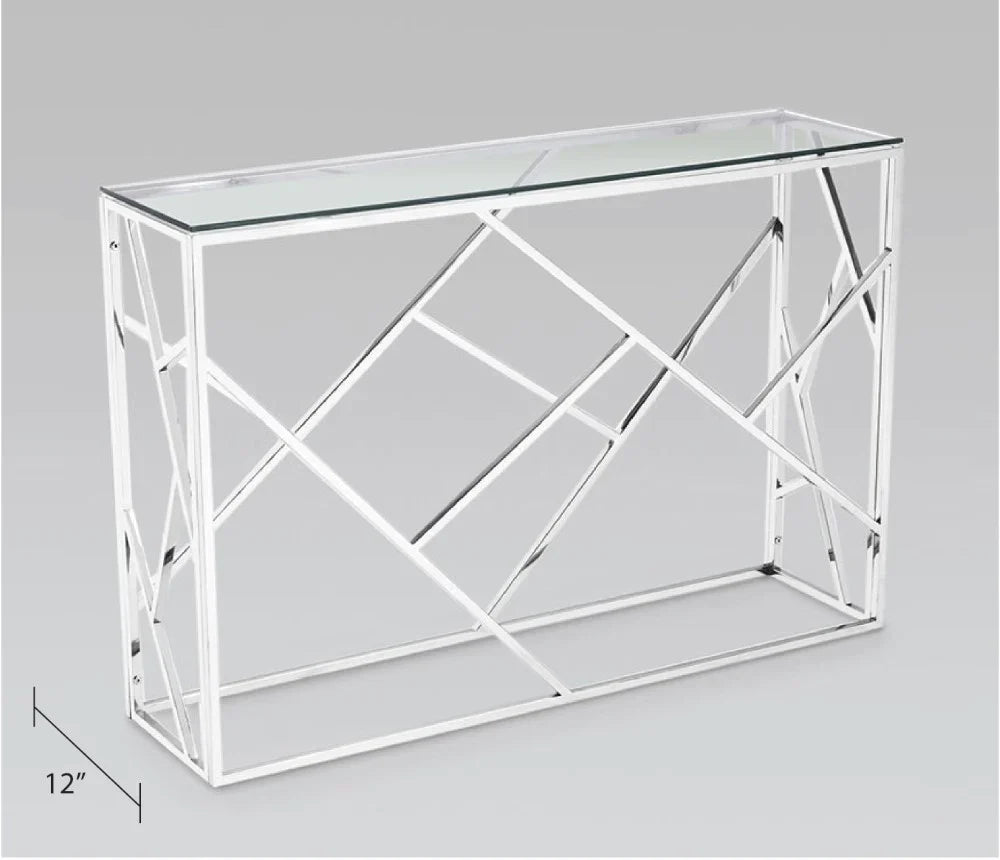 Carole Console Table - Silver