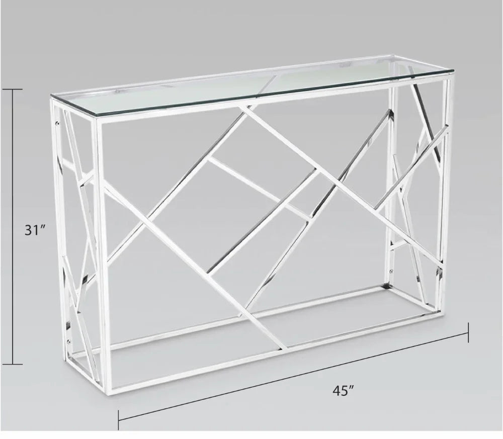 Carole Console Table - Silver