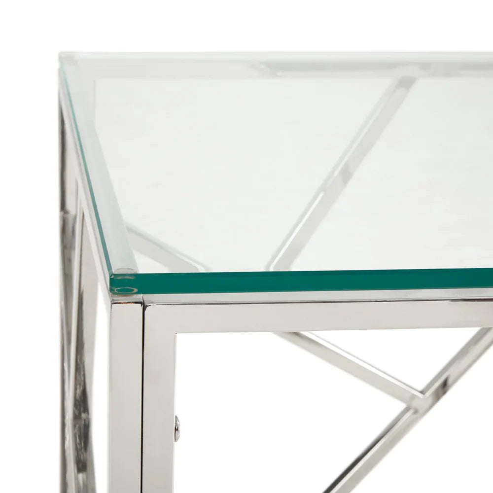 Carole End Table Silver