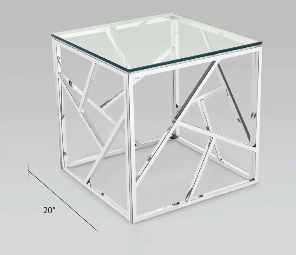 Carole End Table Silver