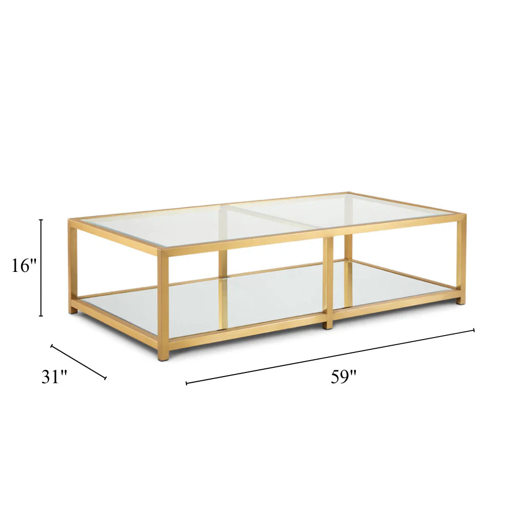 Caspian Rectnagular Coffee Table - Gold