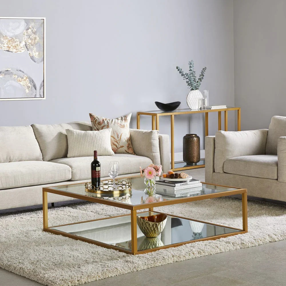 Caspian Sofa Table - Gold