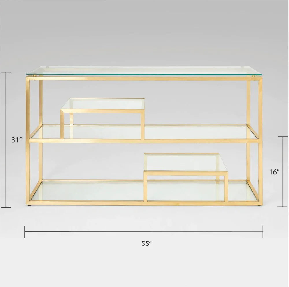 Barolo Console Table - Gold