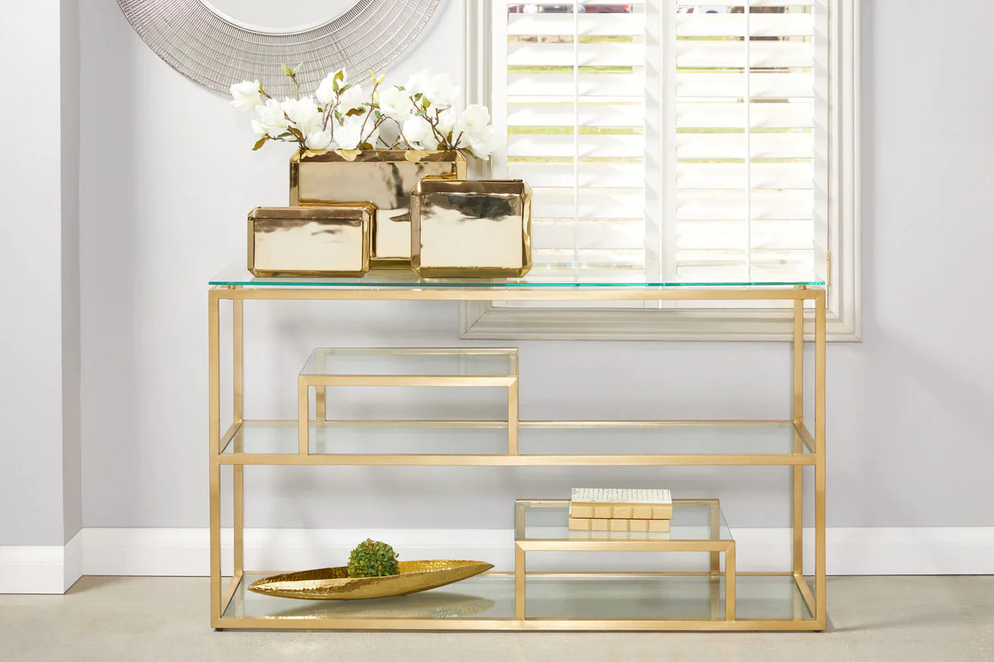 Barolo Console Table - Gold