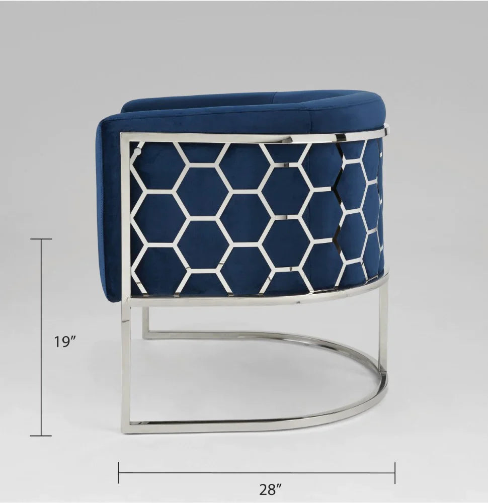 Honeycomb Accent Chair - Chrome