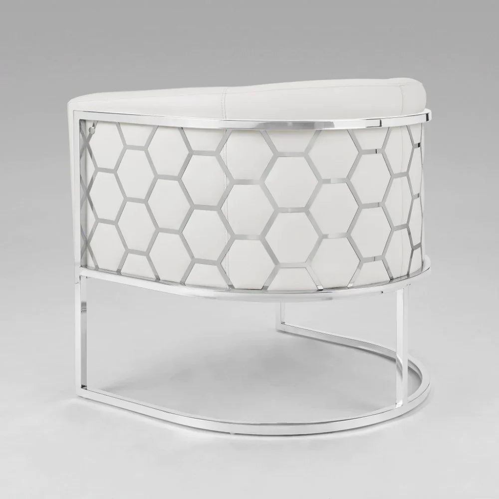 Honeycomb Accent Chair - Chrome