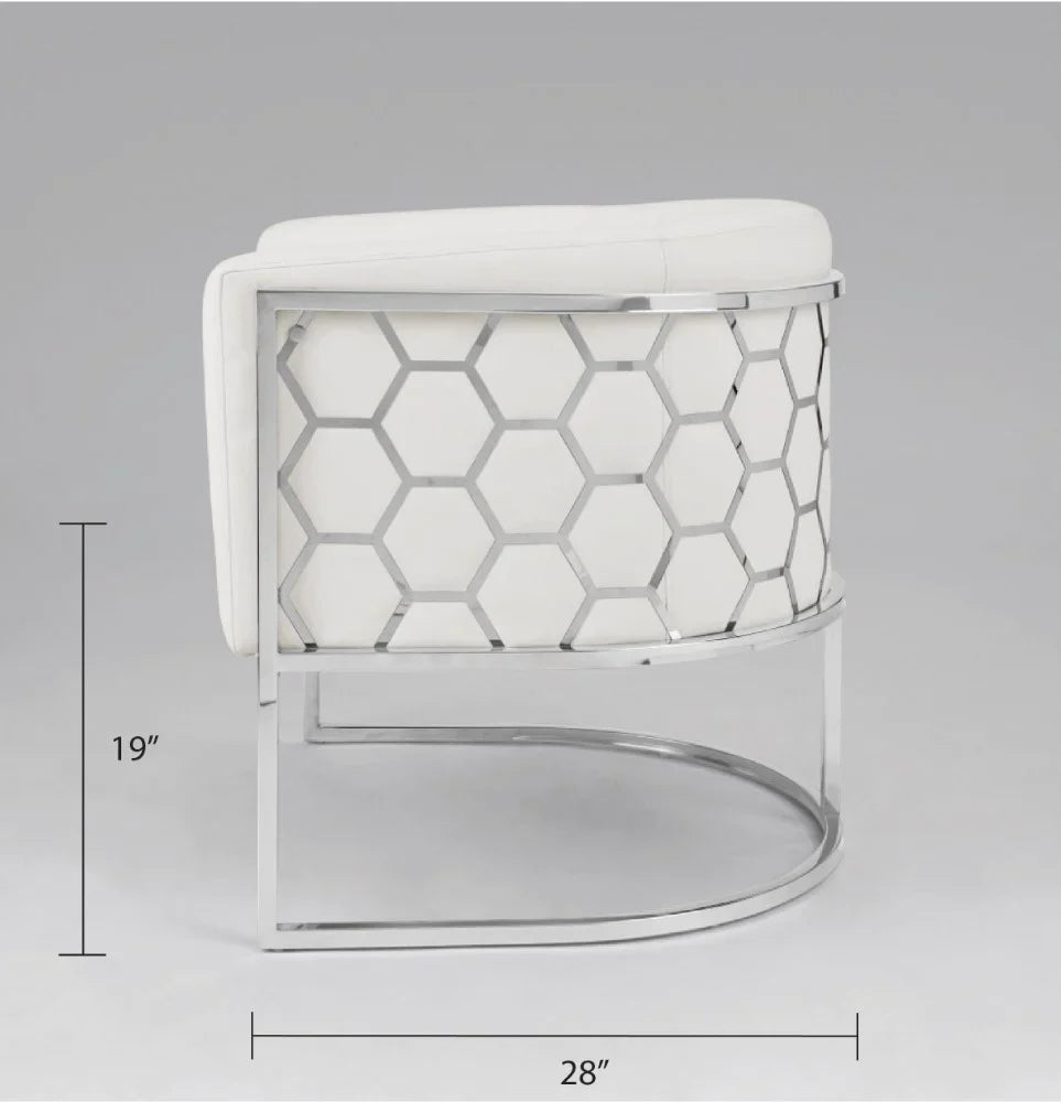 Honeycomb Accent Chair - Chrome