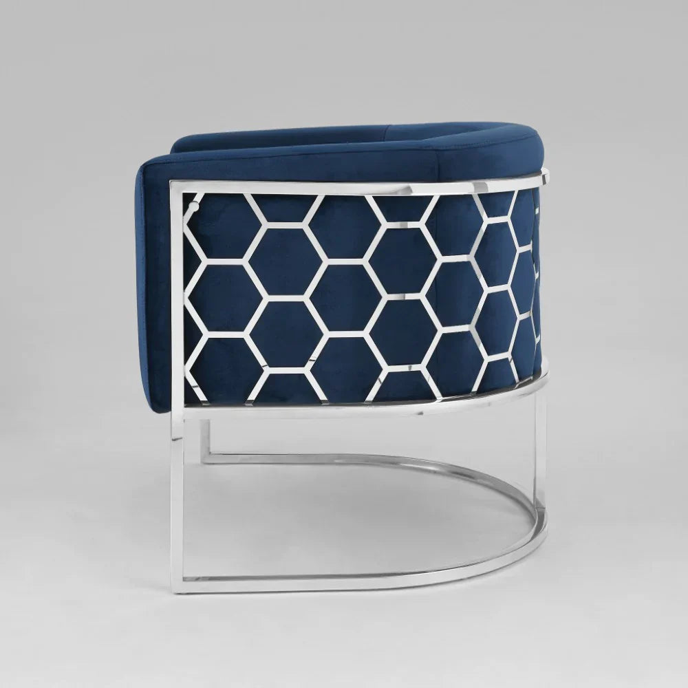 Honeycomb Accent Chair - Chrome