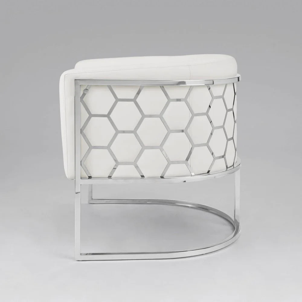 Honeycomb Accent Chair - Chrome