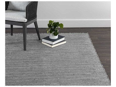 Cusco Hand Woven Rug Black / White