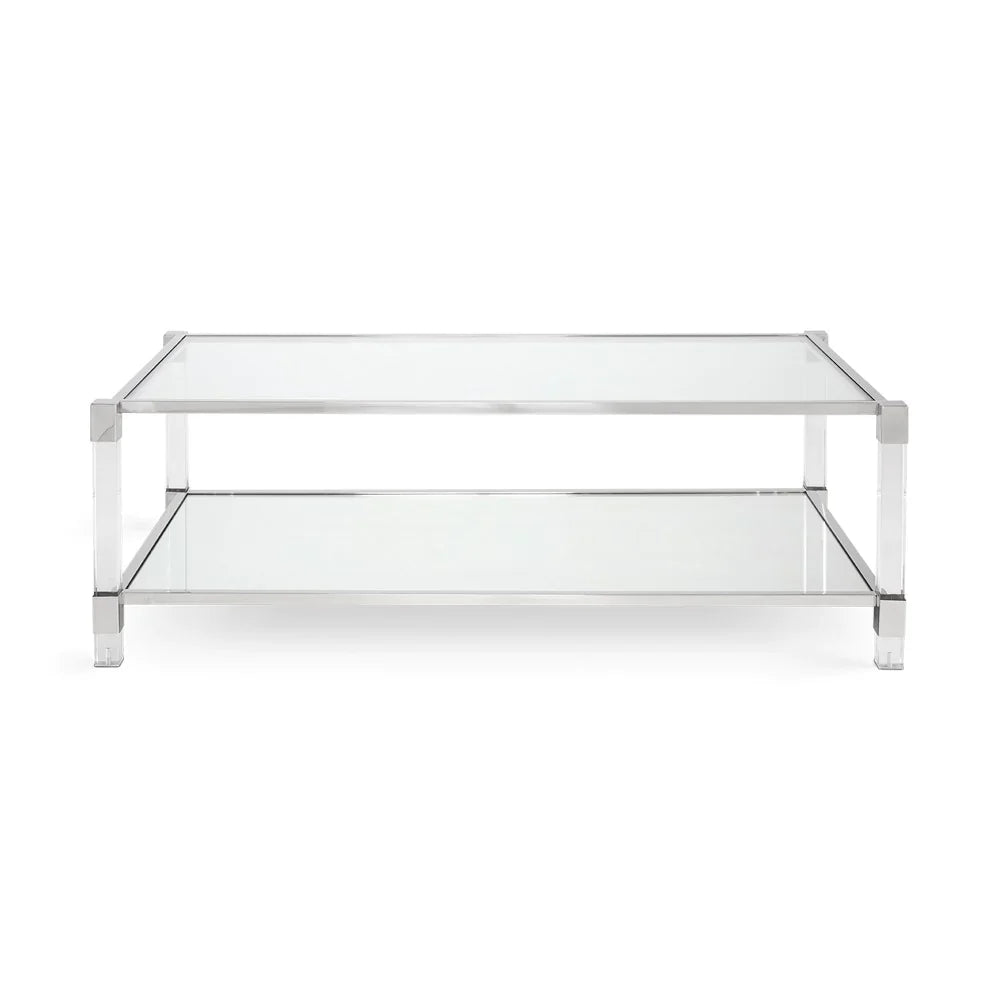 Dudley Acrylic Coffee Table - Silver
