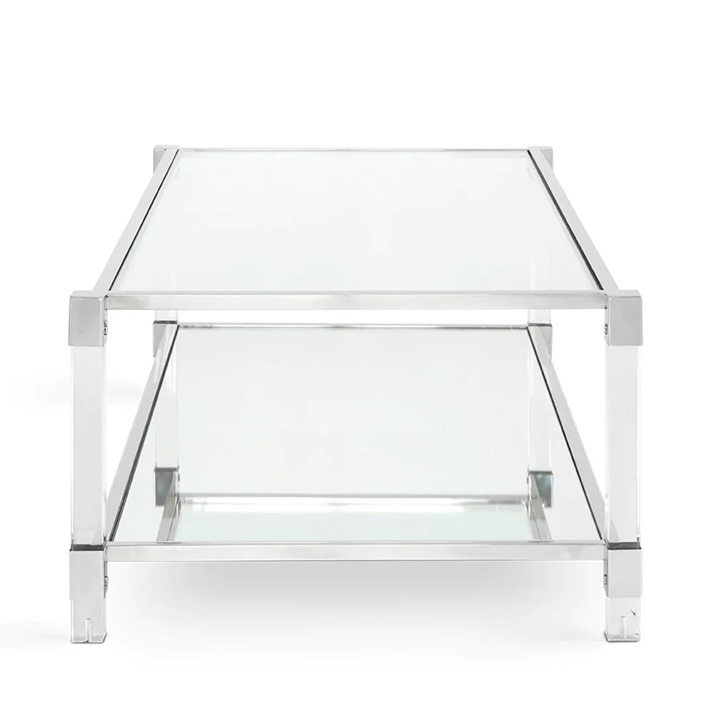 Dudley Acrylic Coffee Table - Silver