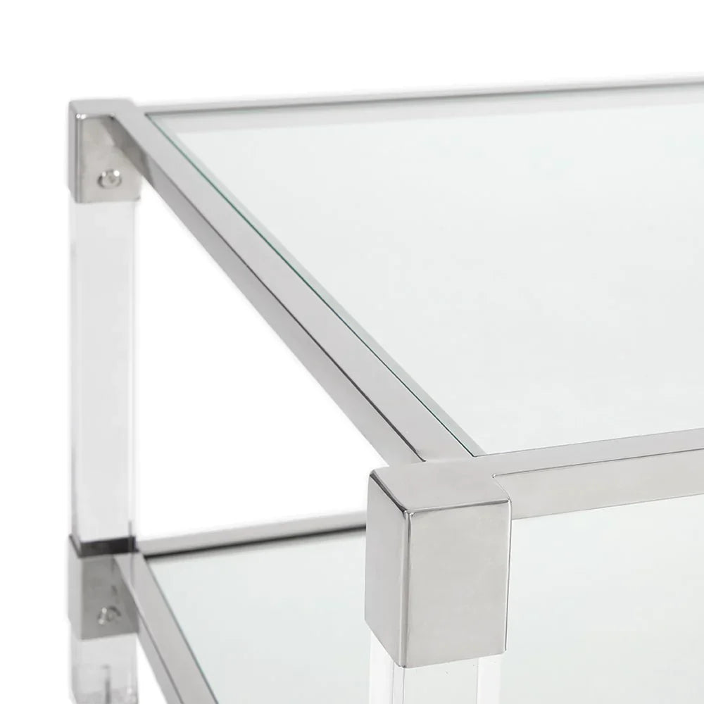 Dudley Acrylic Coffee Table - Silver
