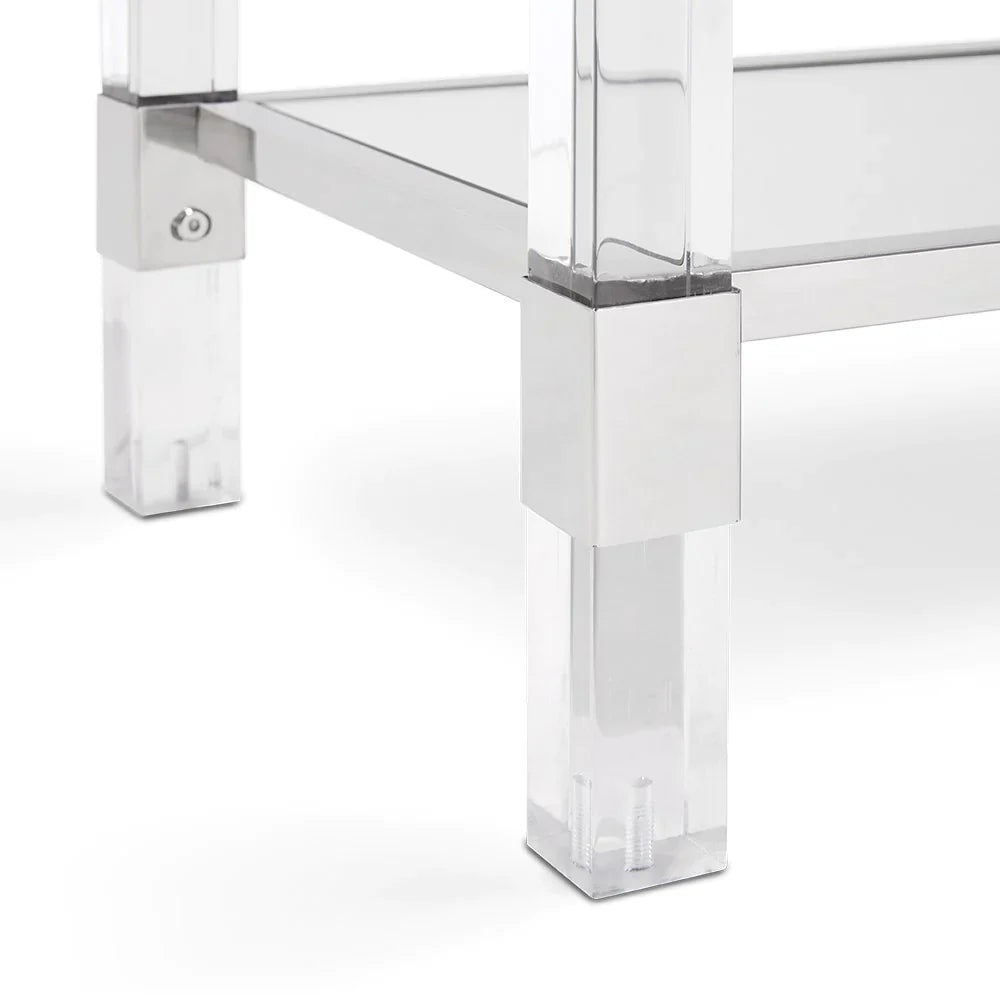 Dudley Acrylic Console Table - Silver