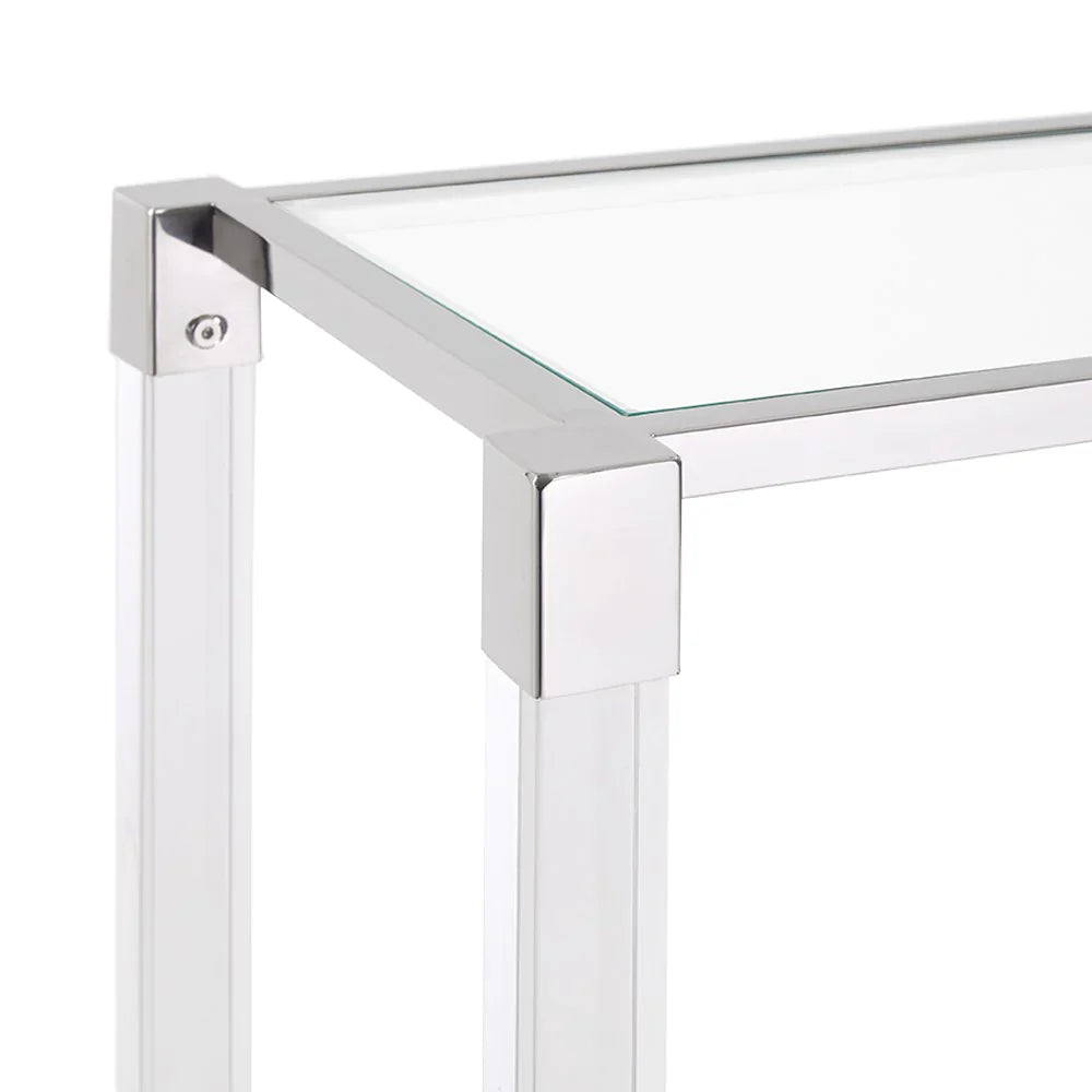Dudley Acrylic Console Table - Silver
