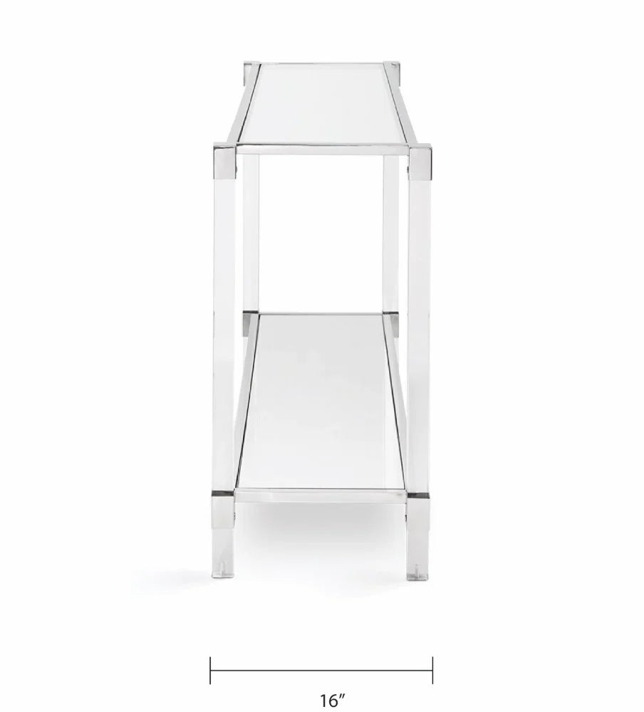 Dudley Acrylic Console Table - Silver