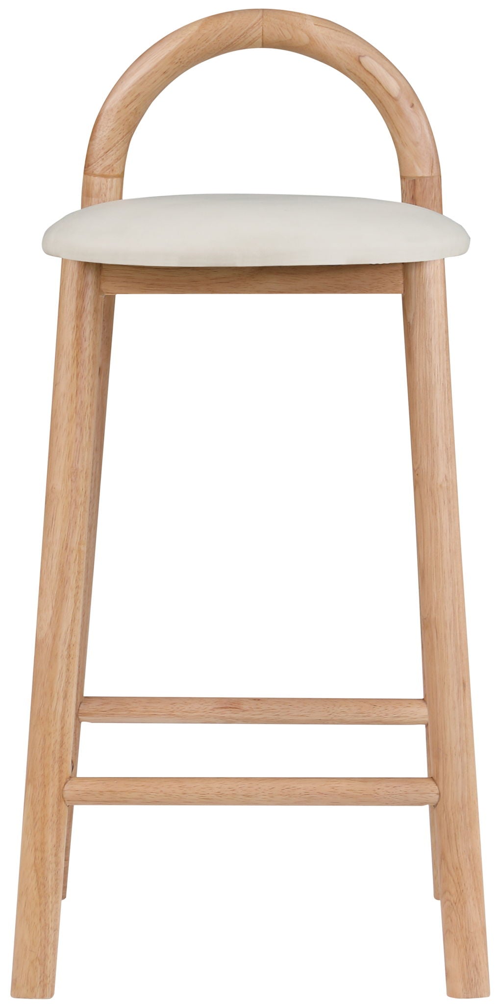 Calvin - Faux Leather Stool - Light Brown Legs