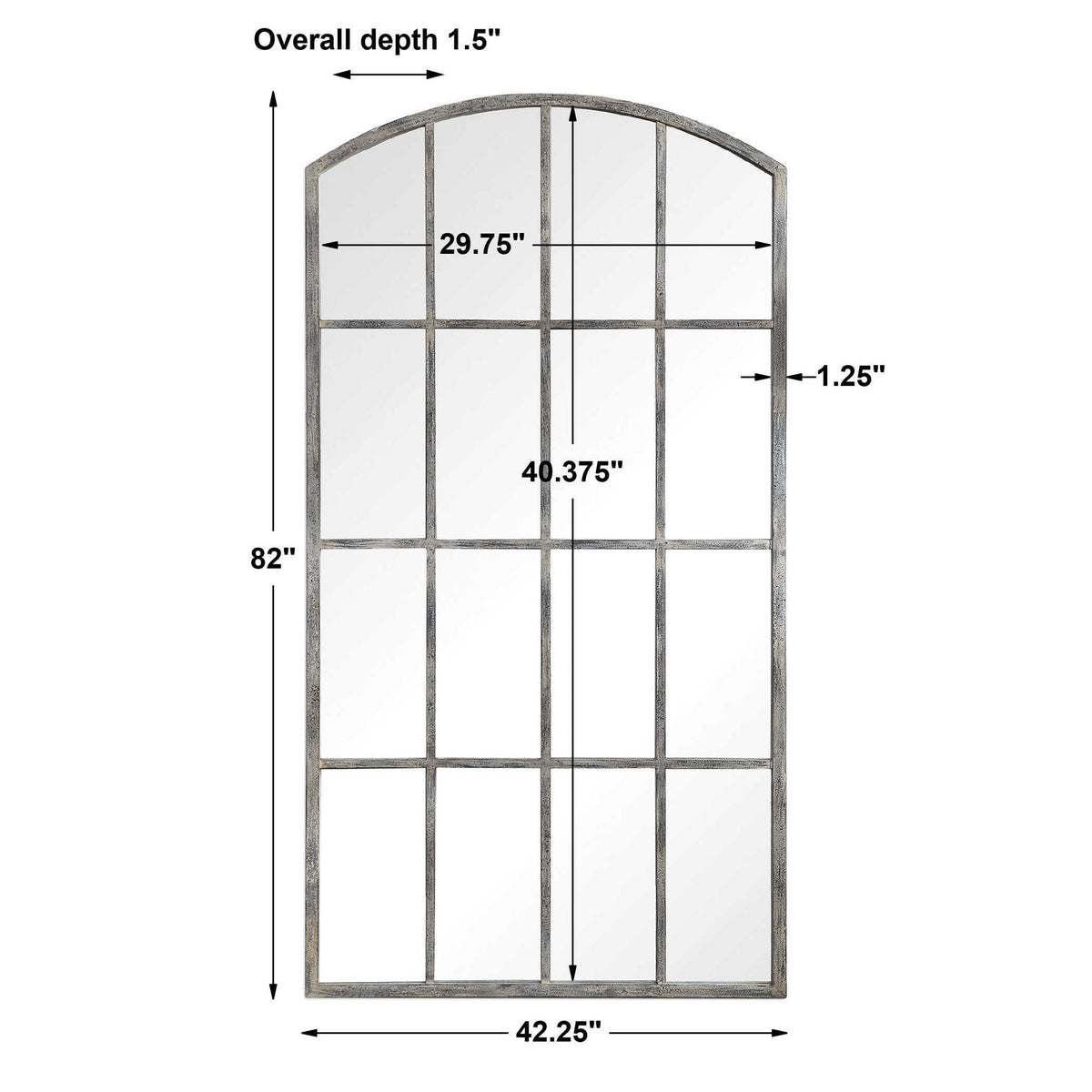 Amiel - Arched Mirror - Ivory