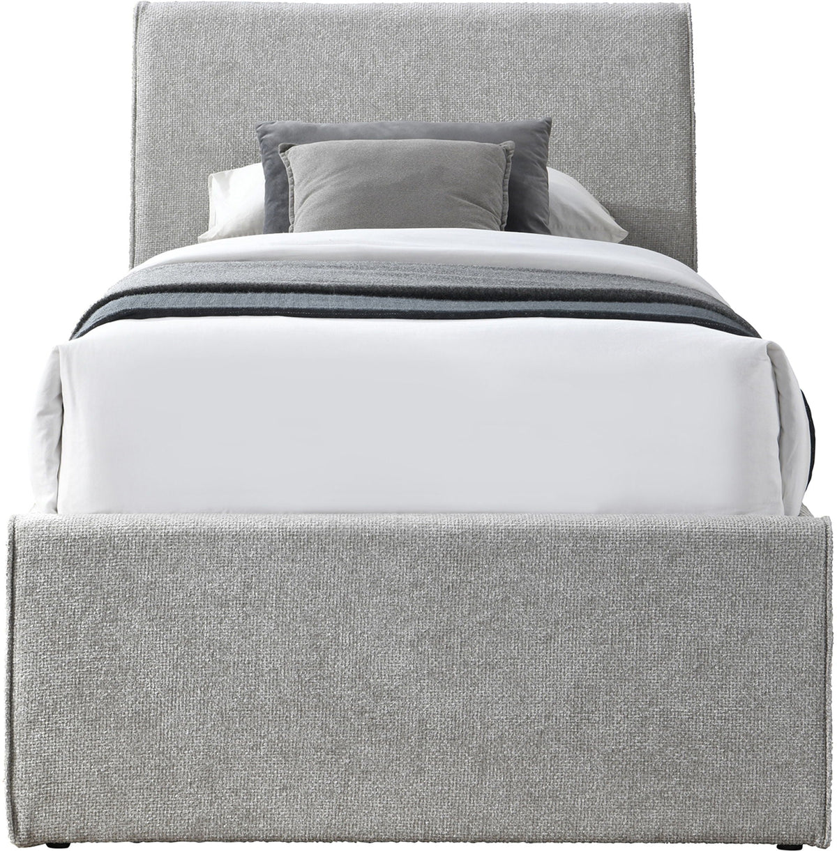 Myles - Chenille Twin Trundle Bed