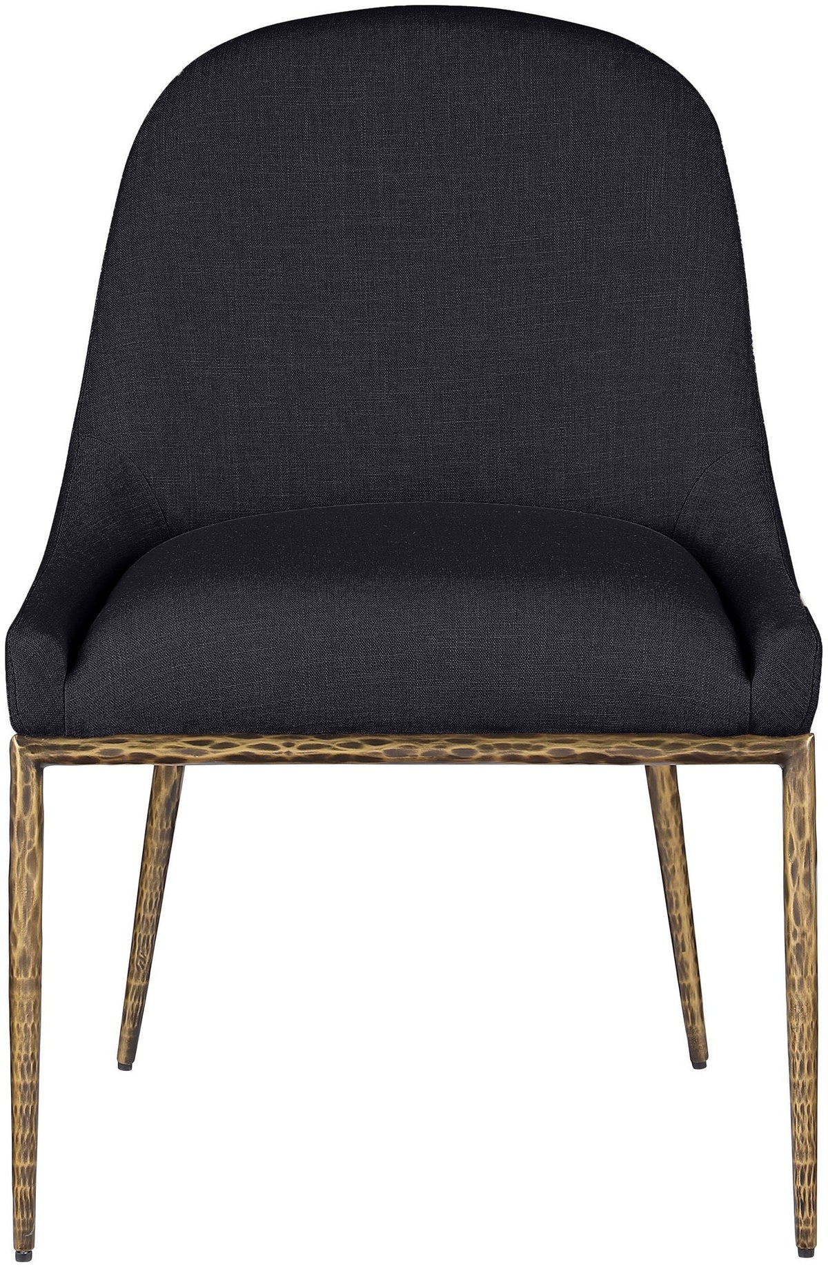 Ferro - Upholstered Dining Side Chair With Brushed Gold Legs