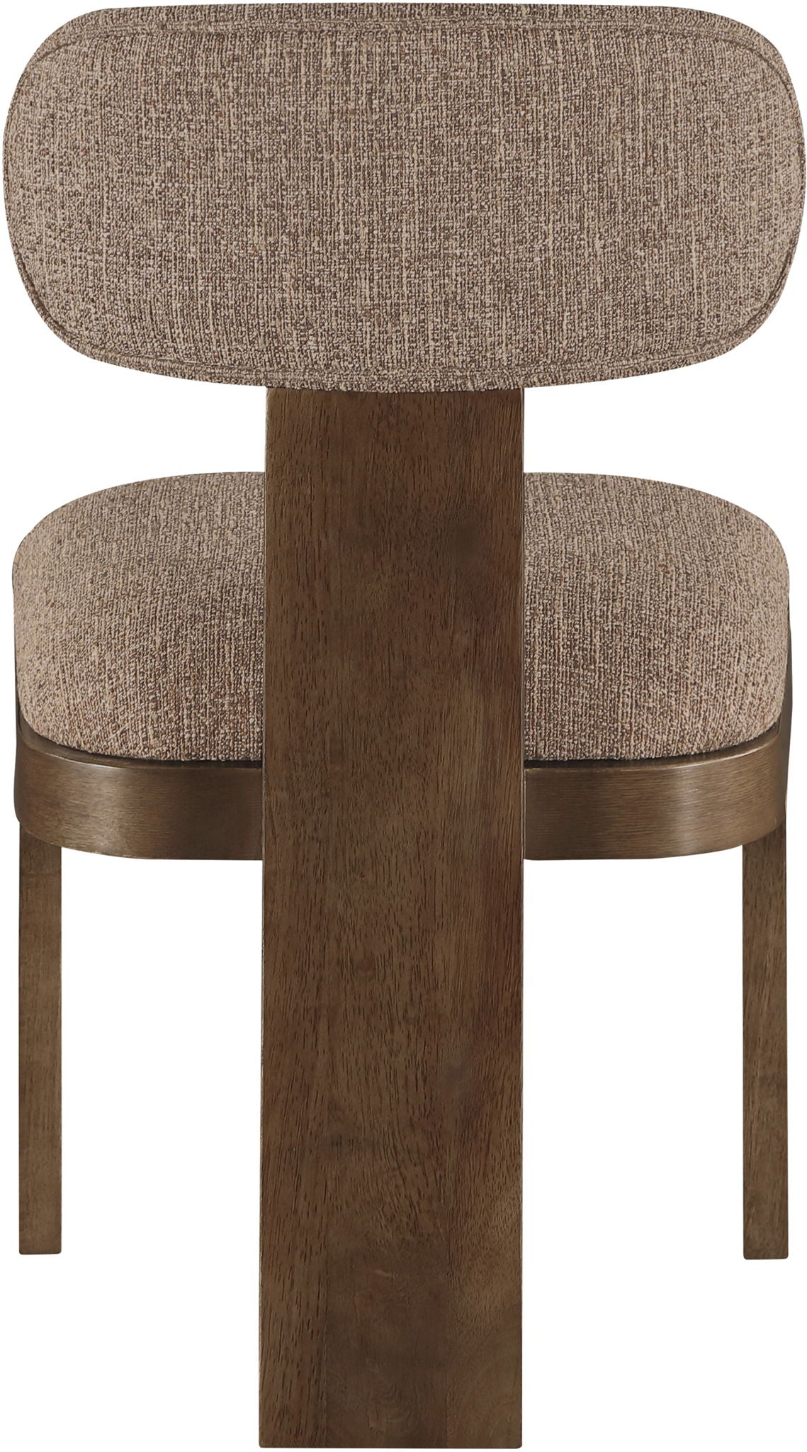 Timbra - Linen Textured Fabric Upholstered Dining Chair (Set of 2) - Walnut Base