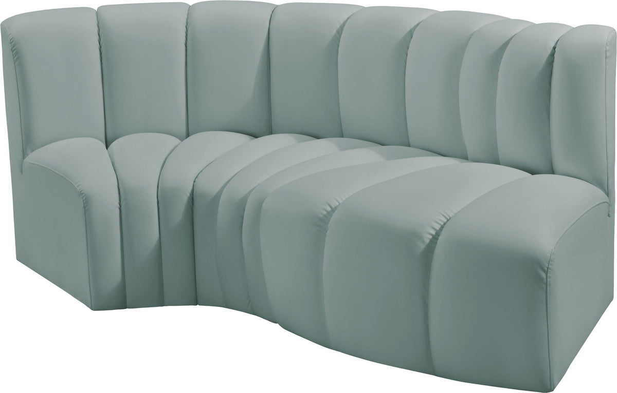 Arc - Faux Leather 3 Piece Modular L-Shaped Sofa