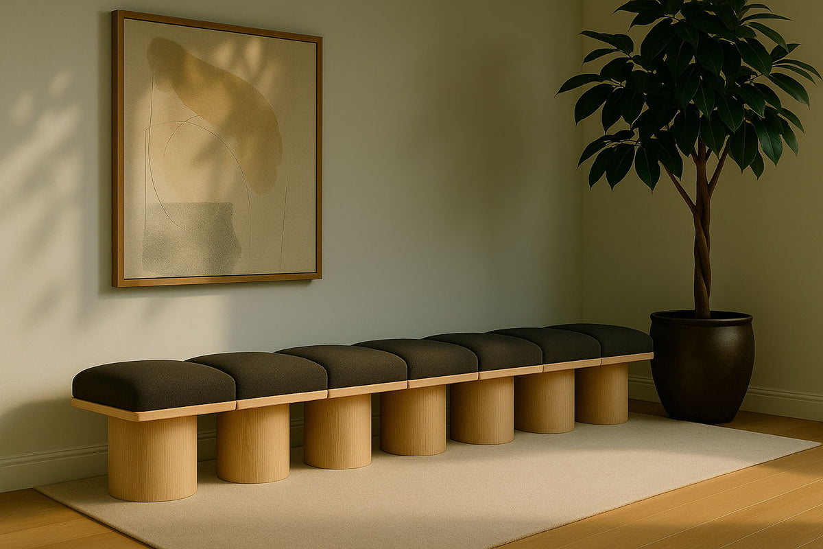 Pavilion - 7 Piece Modular Bench With Natural Base