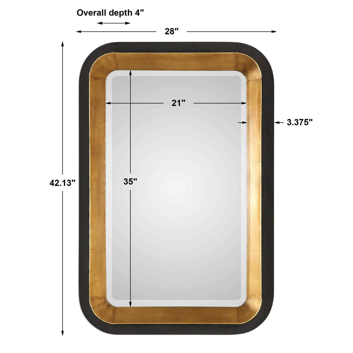 Niva - Metallic Wall Mirror - Gold