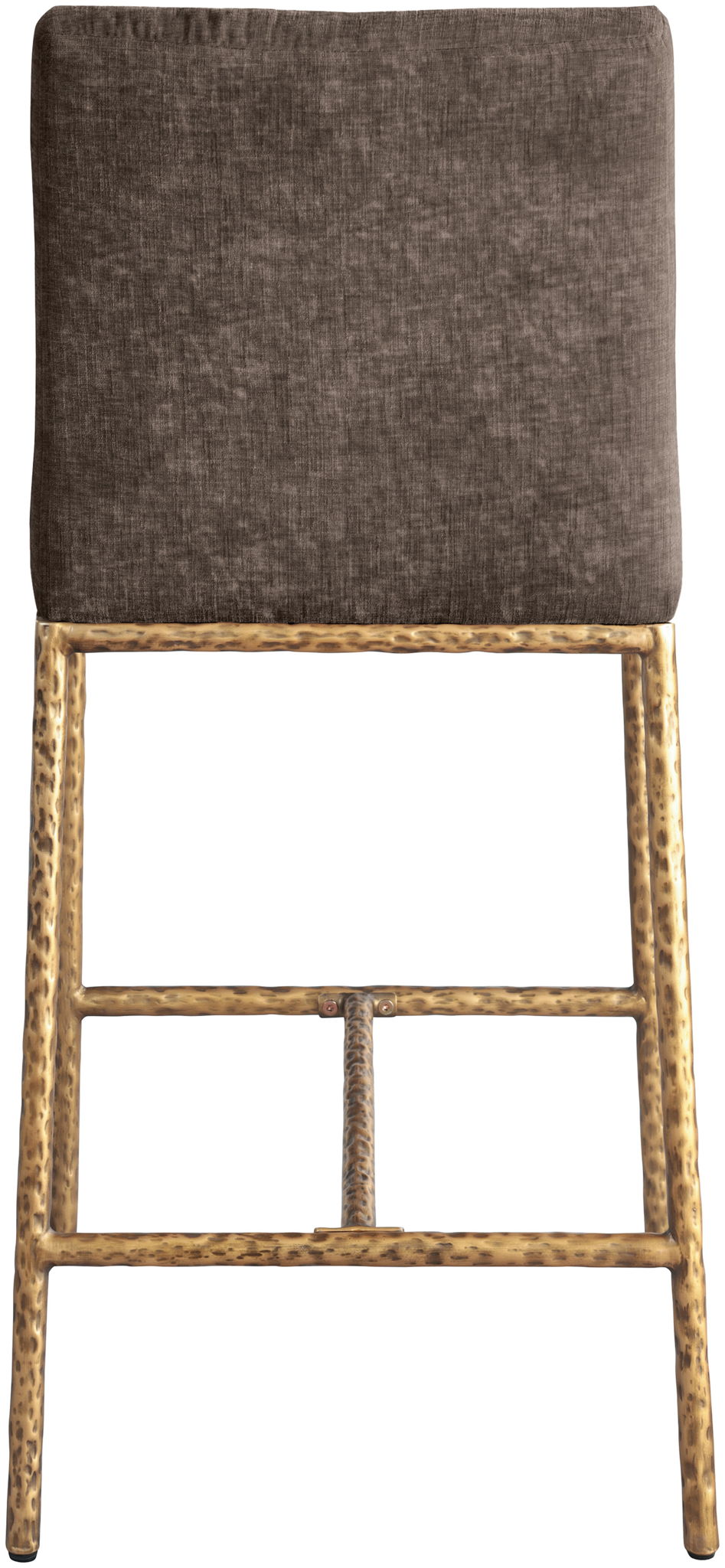 Reeves - Chenille Fabric Upholstered Counter Stool (Set of 2) - Gold Base