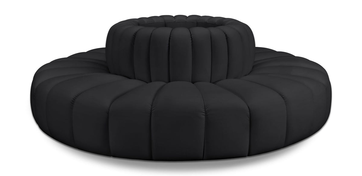 Arc - Faux Leather 8 Piece Round Modular Sofa