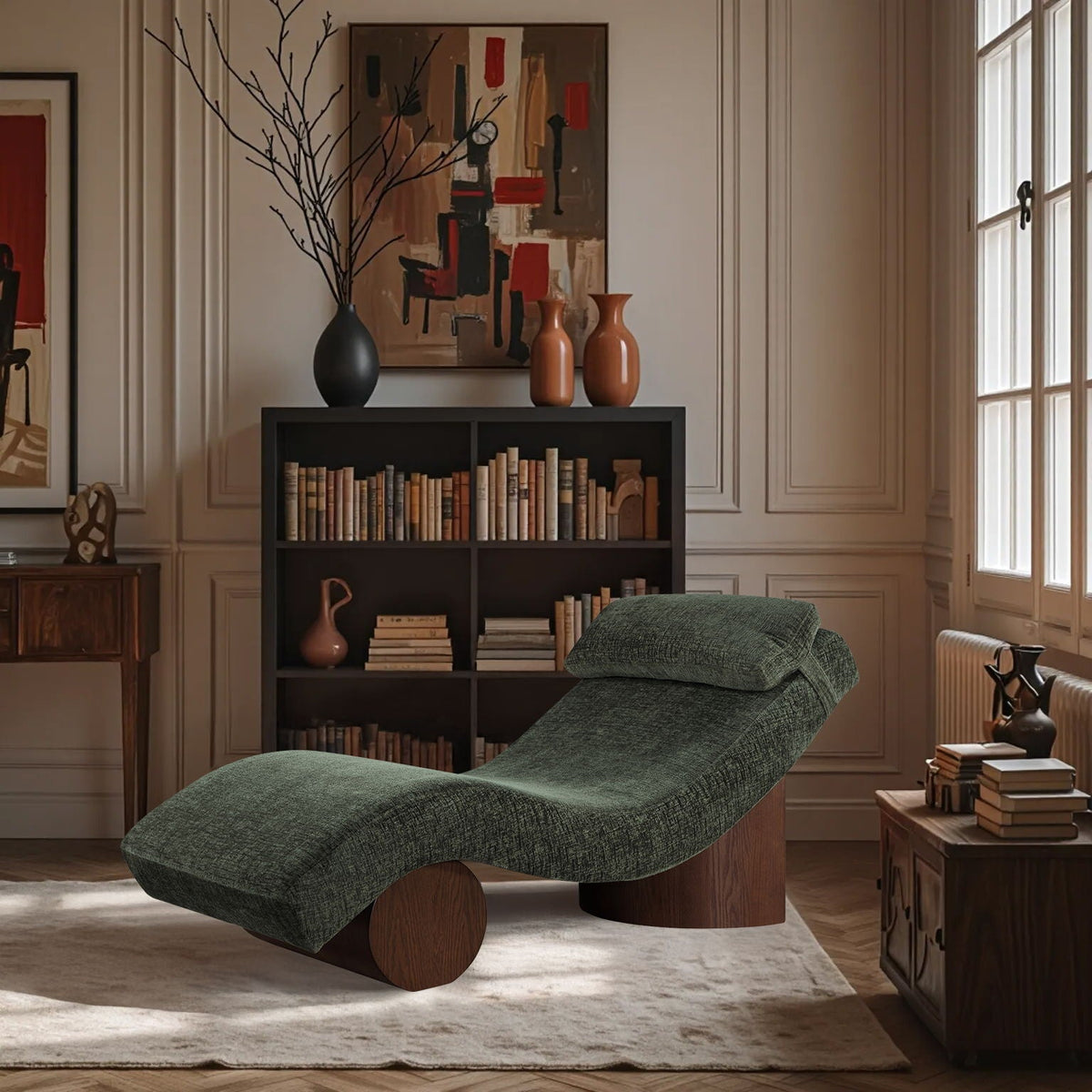 Marcella - Chaise Lounge - Walnut Base