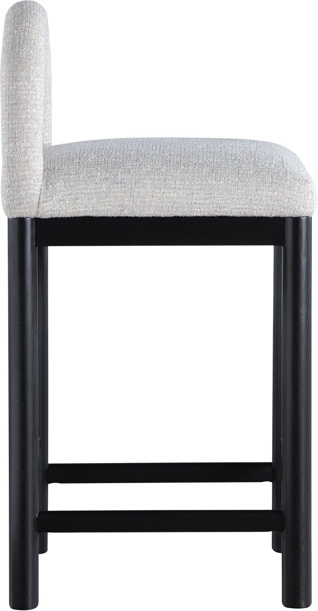 Conrad - Linen Counter Stool With Black Legs