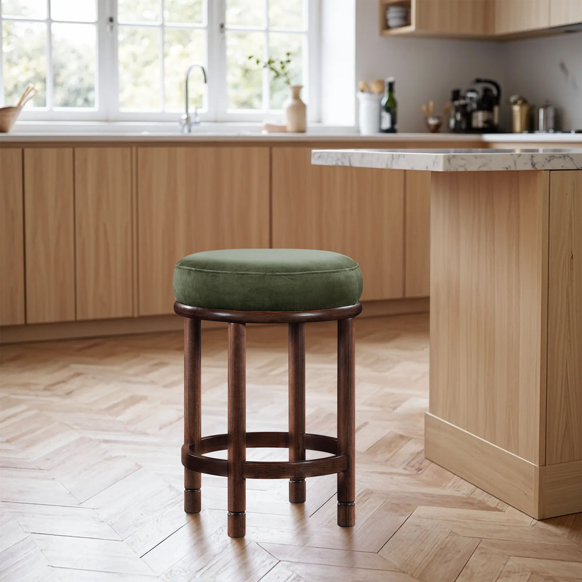 Monette - Counter Stool With Brown Base