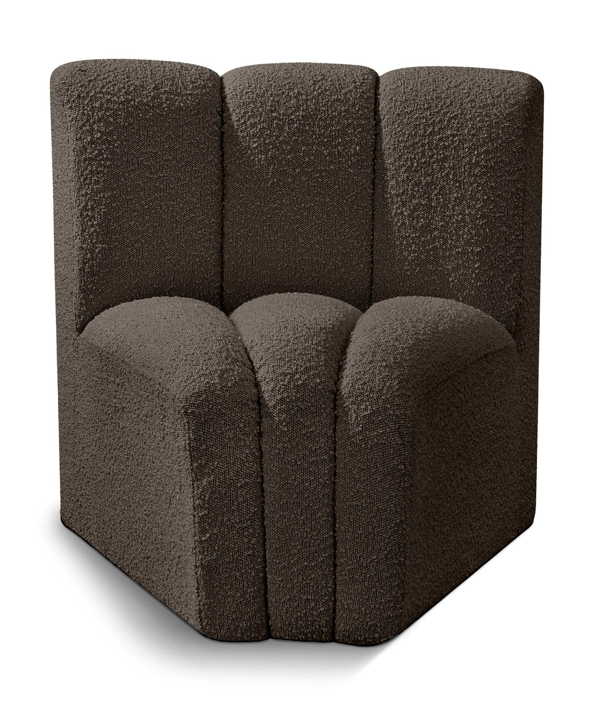 Arc - Boucle Fabric Curved Corner Chair