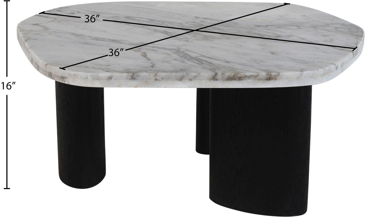 Puglia - Marble Top And Oak Wood Base Table